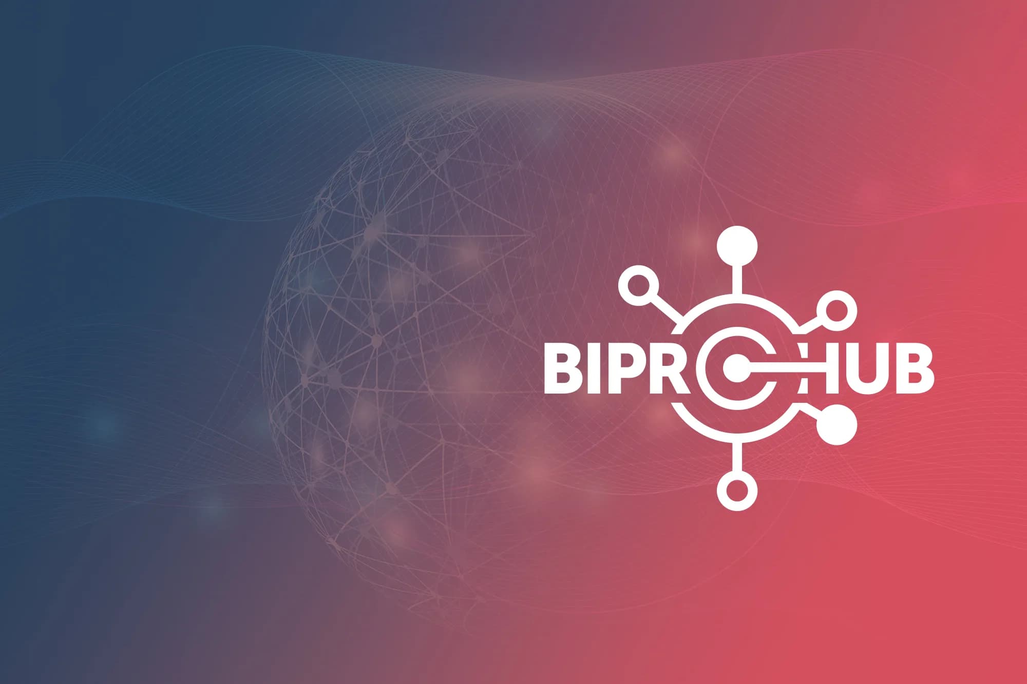 Abstrakter BIPRO Hub Datenraum mit eingebettetem Hub-Logo